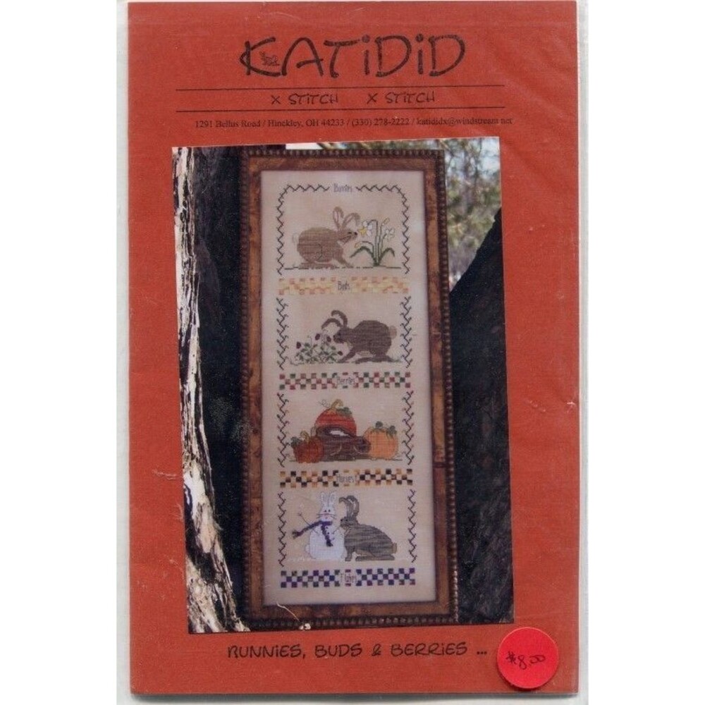 Cross Stitch Chart - Catidid X Stitch - Bunnies, Buds, & Berries